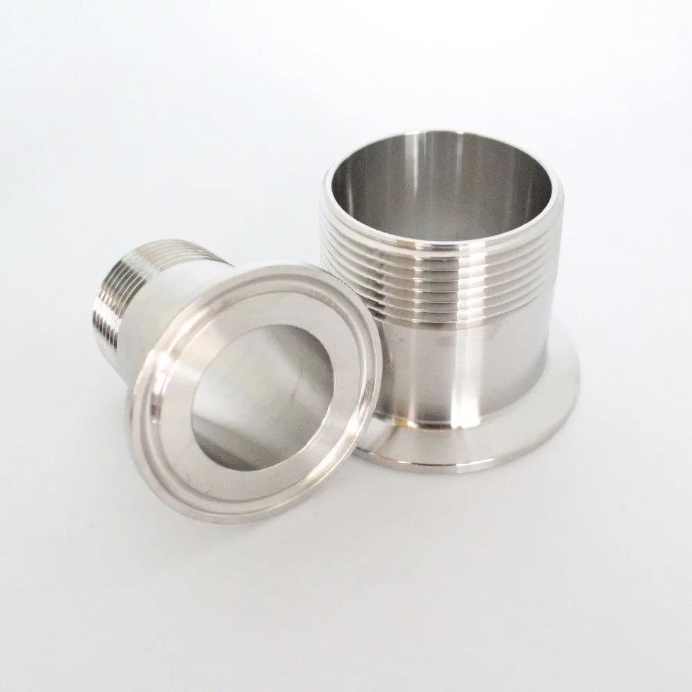 3//4/" DN20 Sanitary Male Threaded Pipe Fitting to TRI CLAMP OD50.5mm Ferrule BSPT