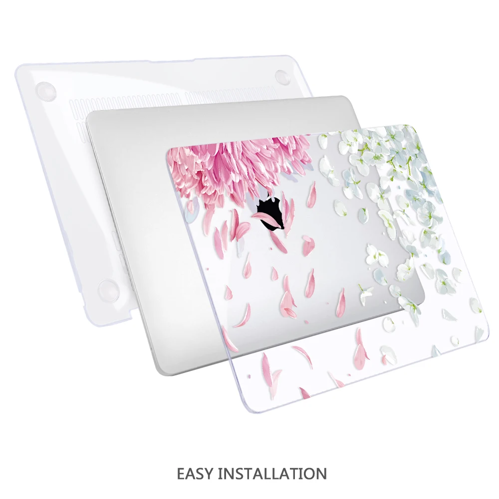 Чехол Redlai Crystal Flowers для MacBook Air 13 дюймов A1932, чехол для ноутбука Pro retina 13 15 16 дюймов, сенсорная панель A2141 A2159 A1990