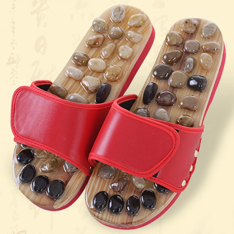 Foot Massage Shoes Cobblestone Jade Slippers Acupuncture Massager Foot