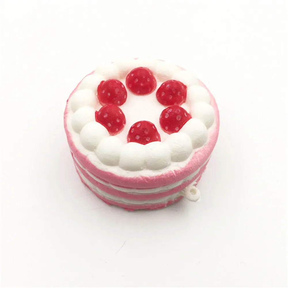 Сжимаемый мягкий мини клубничный торт снятие стресса Сжимаемый медленно поднимающийся крем Ароматизированная декомпрессия лечебная игрушка забавный подарок Z0220