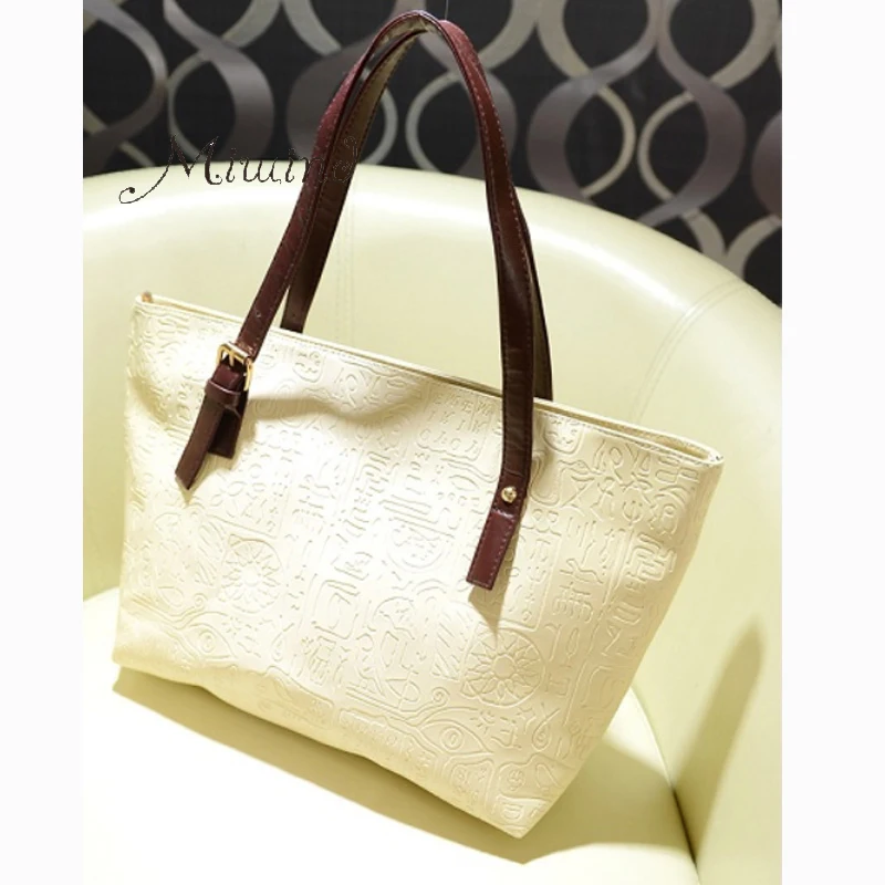 

women's patent leather handbag bags fashion New promotion Candy color women's cowhide girl over shoulder big shopping hot search