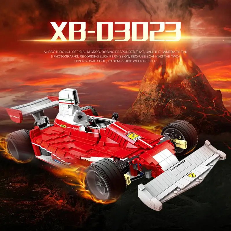 

XINGBAO 03023 Technic Series 2405PCS The Red Racing Car Set Building Blocks Bricks Educational Toy as Kids Christmas