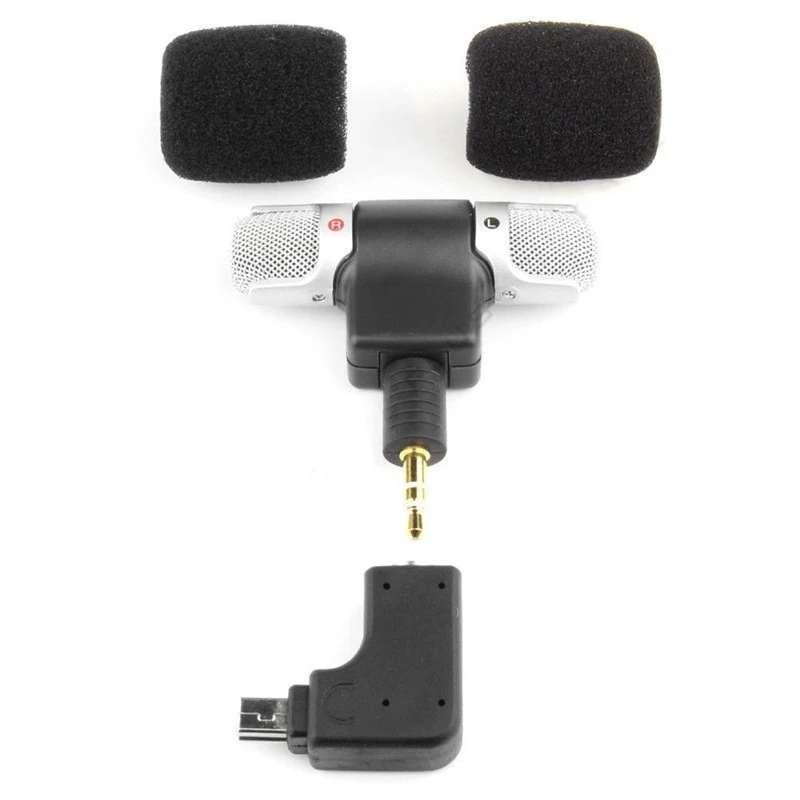 5 Piece Set Mini Stereo Microphone 3.5mm loudspeaker+ Standard Frame Case For Gopro Hero43+3 Sports Action Camera Accessories (8)