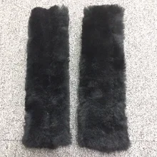 1Pair Real Sheepskin Car Seat Belts Covers