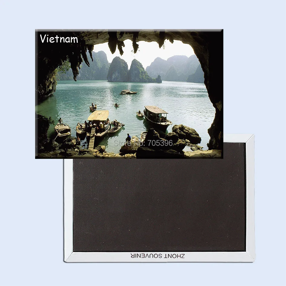 

Tourist Refrigerator Magnets 78*54mm,vinh_ha_long_grotto_vietnam Travel Rigid Fridge Magnets 20885