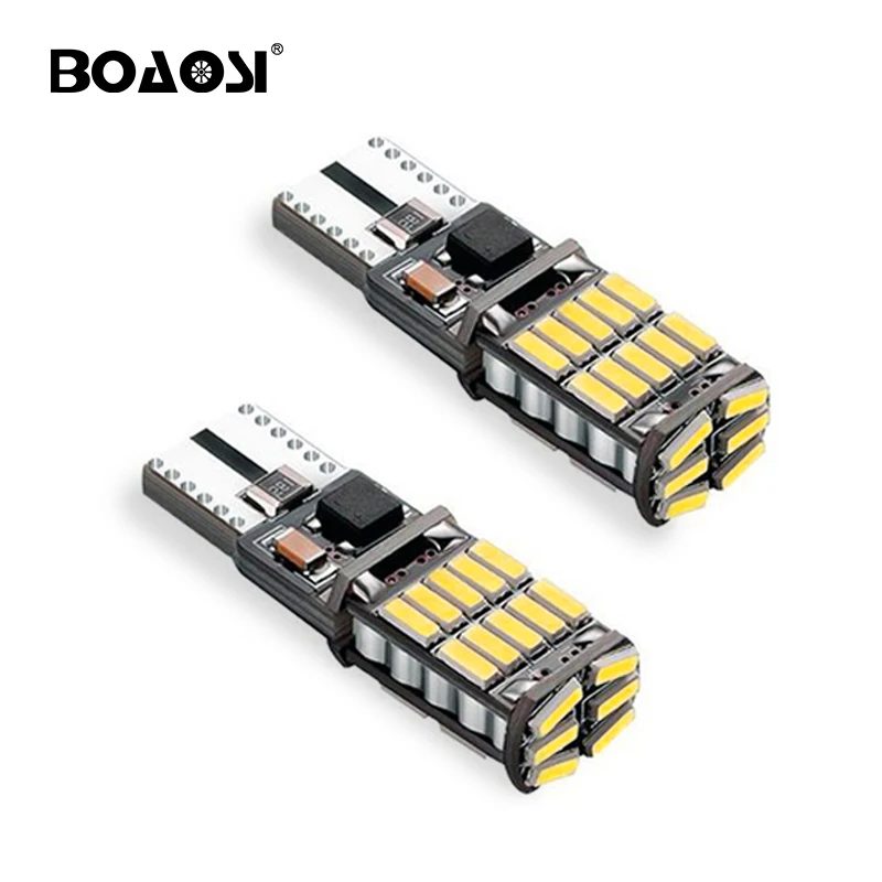 BOAOSI 2 x T10 светодиодный 26SMD 4014 светодиодный лампы для автомобиля светодиодный Авто отметить лампочку внутренние лампы оформление освещения DC12V