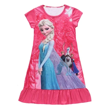 

Children Dresses Snow Queen Anna Elsa Girls Dress Night Gown Pajamas Baby Dress Kids Sleepwear Pyjamas Clothes Elza Costumes
