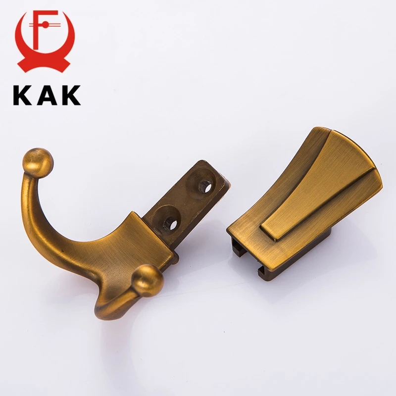 KAK Fashion Bathroom Wall Hangers 2 Hooks Robe Coat Wall Hooks Wall Mounted Clothes Hanger Racks with screws Furniture Hardware - Image 4