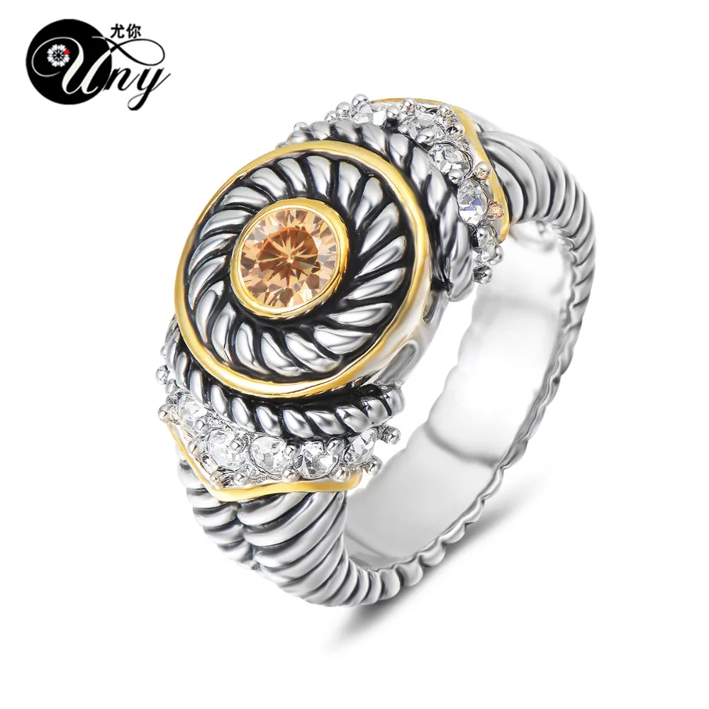 

UNY Jewelry Ring Vintage Antique Rings Designer Fashion Brand Hardy Womens CZ Rings Femme Wedding Christmas Valentine Gifts Ring