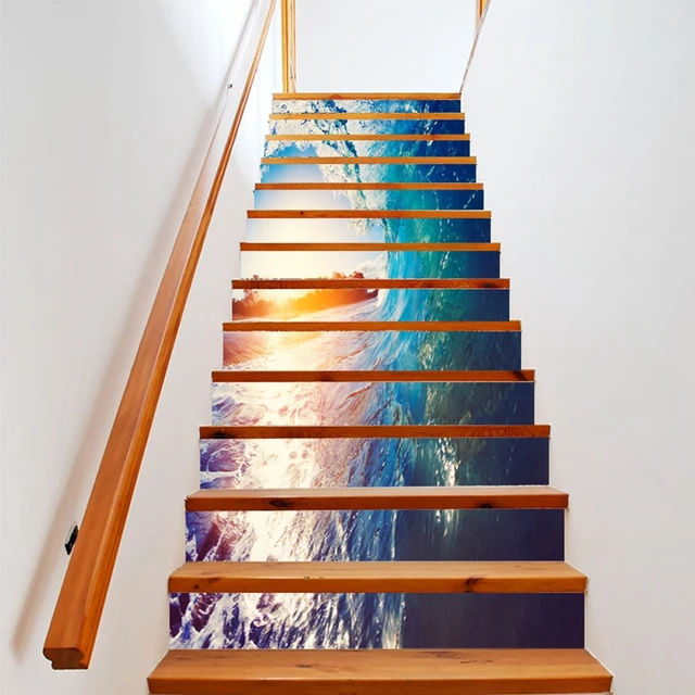 Creative Diy Stairway Stickers Stairs Vinyl Wallpaper Creative Diy Stairway Stickers Stairs Vinyl Wallpaper Floor Wall Decals Sticker Living Room Decoration 13pcs Set
