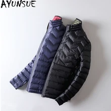 AYUNSUE ультра легкий пуховик для мужчин Двусторонняя одежда тонкие осенние зимние куртки для мужчин пуховое легкое пальто Para Hombre KJ791