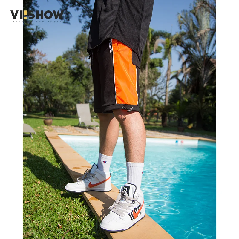 

VIISHOW New casual shorts men brand-clothing fashion hit color design shorts male quality summer short trousers KD1593182