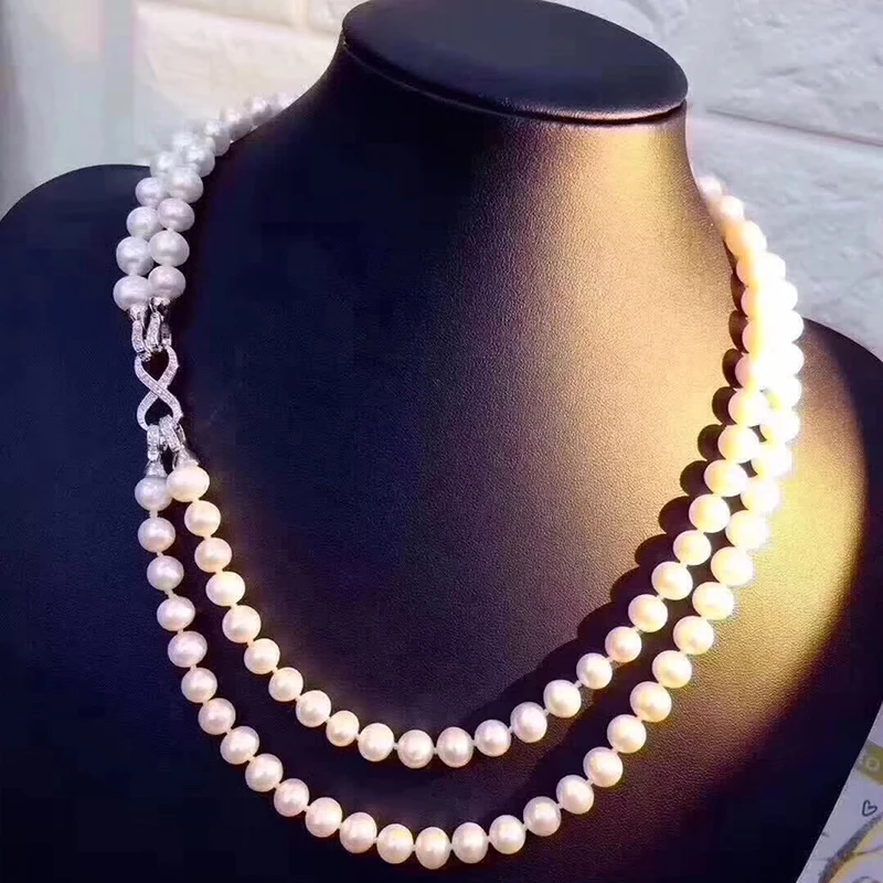 Fine Double deck Necklace Natural 