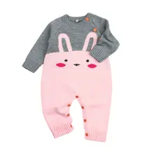 Горячая Симпатичные Одежда для детей; малышей; девочек Обувь для мальчиков Очаровательны кролик комбинезон свитер комбинезон пуловер наряды