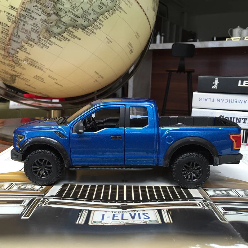 Fine Edition 1/24 специальная металлическая модель эвакуатора Ford F150 Raptor Skin Suv Настольный дисплей Коллекция Модель