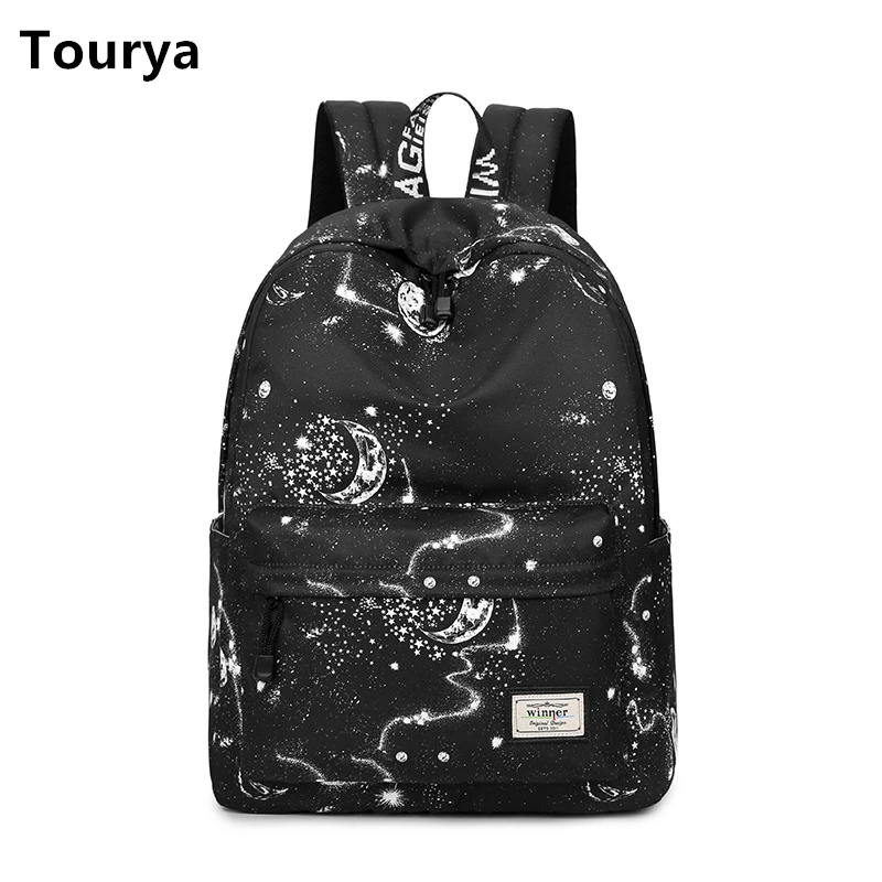 Tourya Casual Women Backpack Cute Shoulder School Bags Bookbag For Teenagers Girls Schoolbag Printing Waterproof Backbag Bagpack bookbags-for-girls