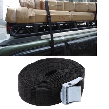 

5M*25mm Car Tension Rope Tie Down Strap Strong Ratchet Belt Luggage Bag Cargo Lashing With Metal Buckle