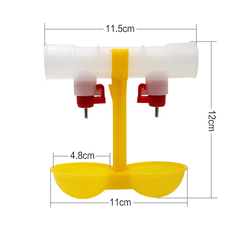 Птицы Курица питьевой воды чашки 12 шт. соска желтый двойной Висячие чашки автоматическая поилка кормушка для курицы перепелиные кормушки