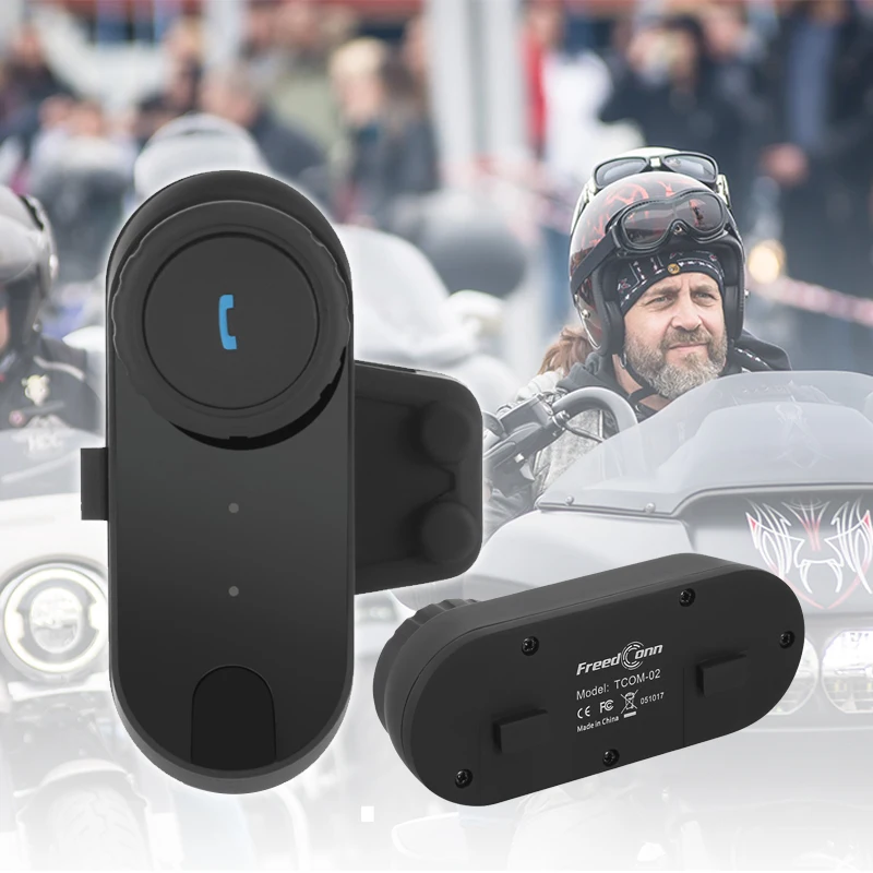 

FREEDCONN 1pcs Motorcycle Bluetooth Headset Communication Kit Helmet Intercom Wireless BT Interphone for Motorbike Skiing