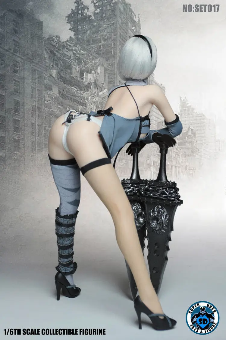 Super Duck 1/6 NieR: Automata 2B комплект одежды SET017 с фигуркой Phicen