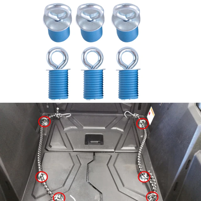 For Polaris RZR 6pcs/Set Tie Down Anchor Tie Downs Anchors Blue 570 900