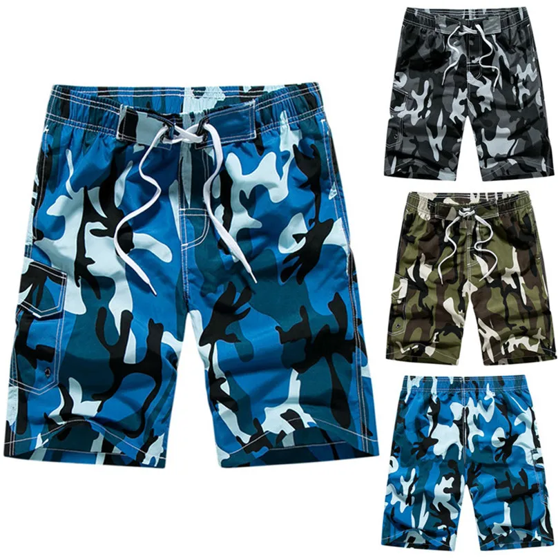 

2019 New Men's Casual Camouflage Printing Beach Surfing Swimming Loose Quick Dry Short Pants Swim Briefs Beach Short #5j15