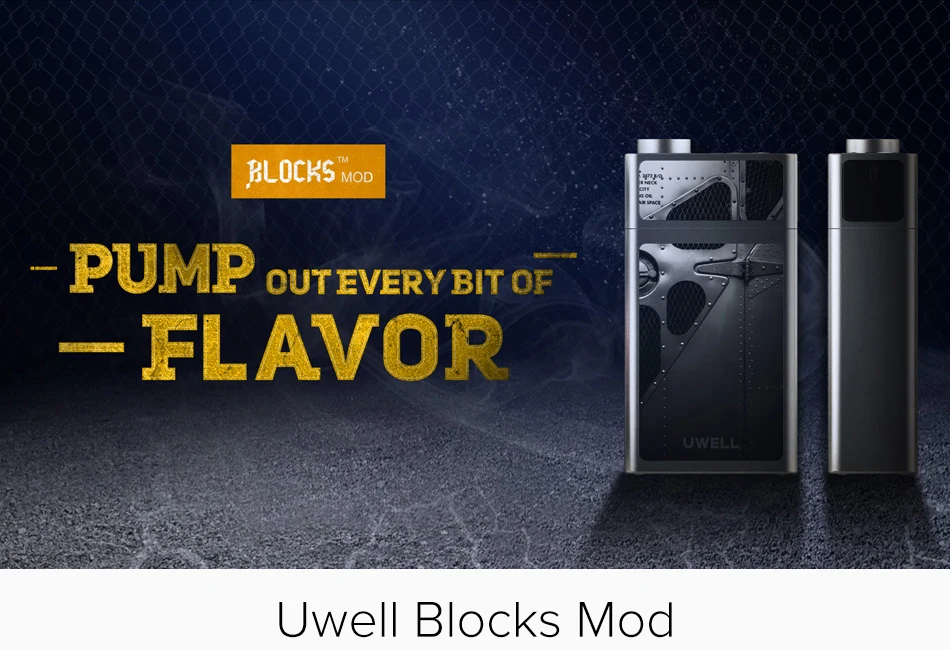 Battery mod pack. Uwell Blocks 90w Squonk Kit (Black).