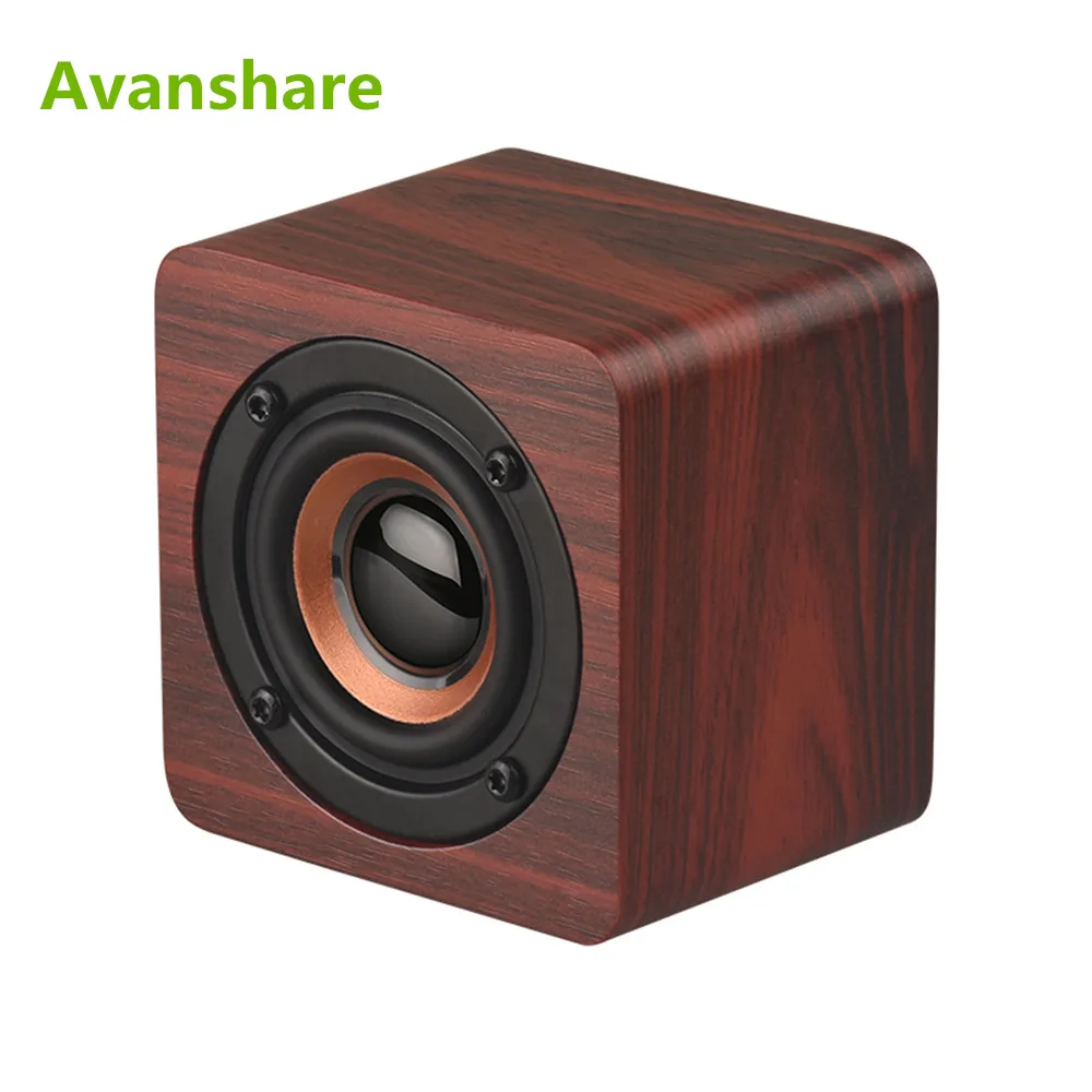 

Mini Wooden Bluetooth Speaker Portable Wireless Subwoofer Strong Bass Sound Box Music Magic Cube for Smartphone Tablet Laptop