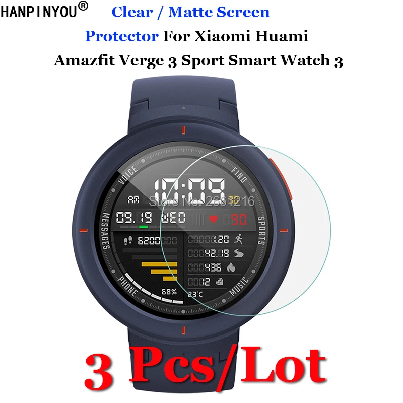 3 шт./лот HD прозрачный/антибликовый матовый для Huami Amazfit Verge Спортивные Смарт-часы