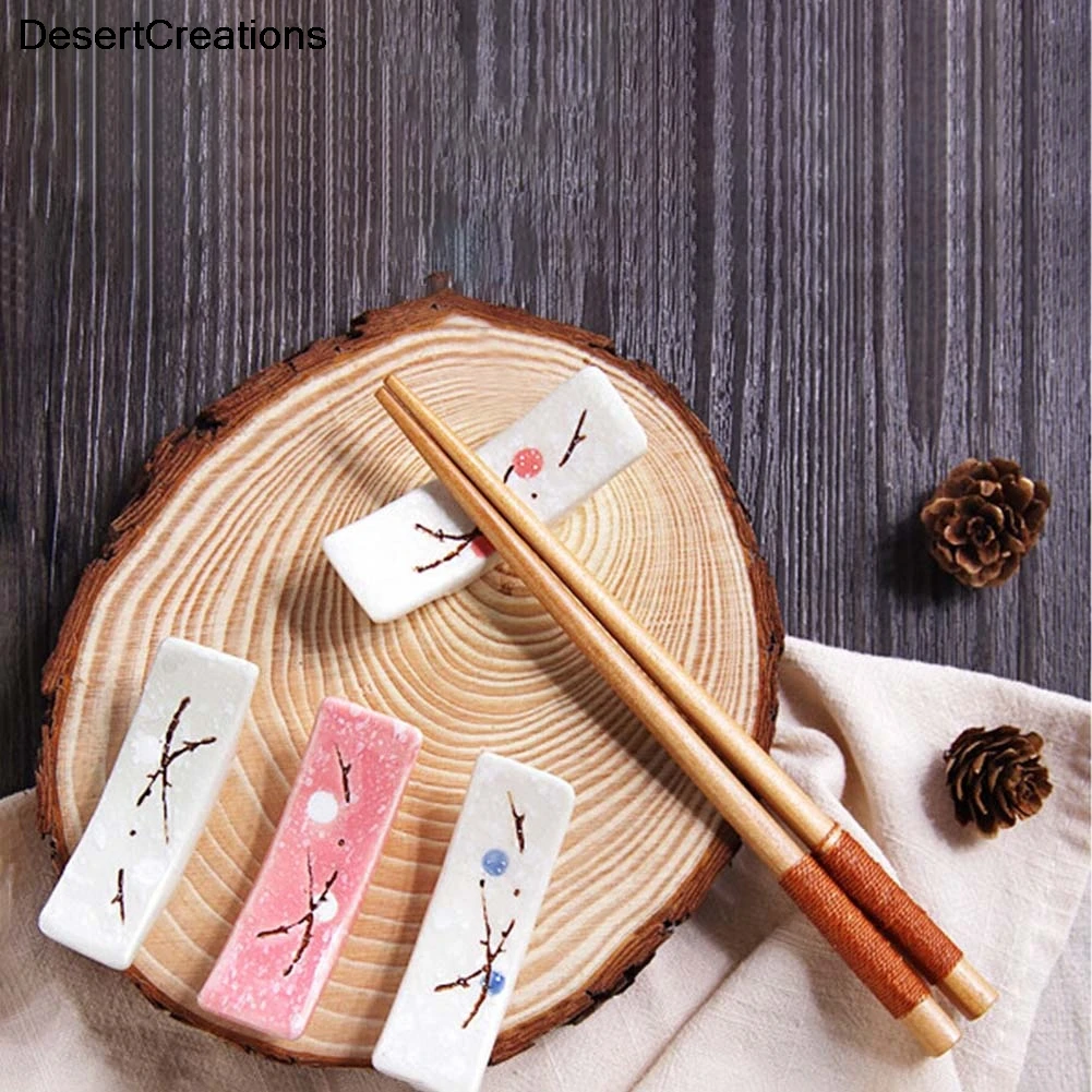 1PC Creative wooden/ceramic chopsticks holder chopstick rest stand rack