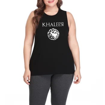 

Womens Khaleesi House Targaryen Plus Size Workout Casual Muscle Tank Vest Tank Tops