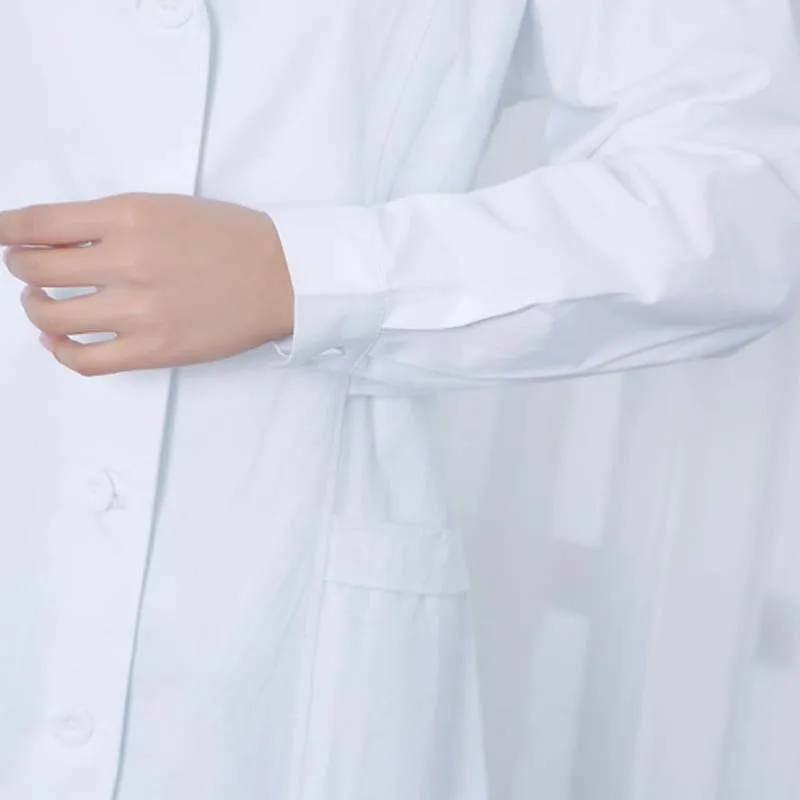 Белый костюм Доктора с длинными рукавами белые пальто лабораторное пальто аптека доктор комбинезоны униформа медсестры пальто