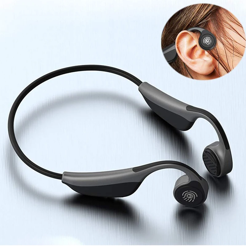 

LIMSON Bone Conduction Headphones Wireless Bluetooth Headset Sweatproof Neckband Sports Earphones with Microphone for Running