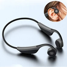 LIMSON Bone Conduction Headphones Wireless Bluetooth Headset Sweatproof Neckband Sports Earphones with Microphone for Running bone conduction headset wireless bluetooth outdoor sports bass headphone good durable sports neckband earphones running
