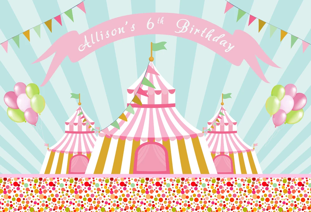 Vinyl birthday Background photography Backdrop colorful flags tents Newborn Photo Background photo studios baby shower W-636