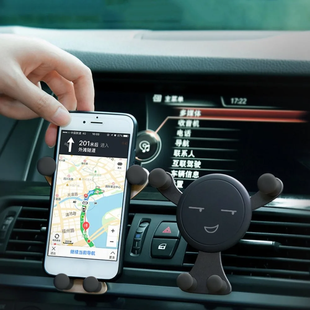 

Vehicle Air Outlet Vent Mount Car Phone Holder Stand Smartphone Mobile Phone Holder Bracket Automatic Gravity Holder Clip