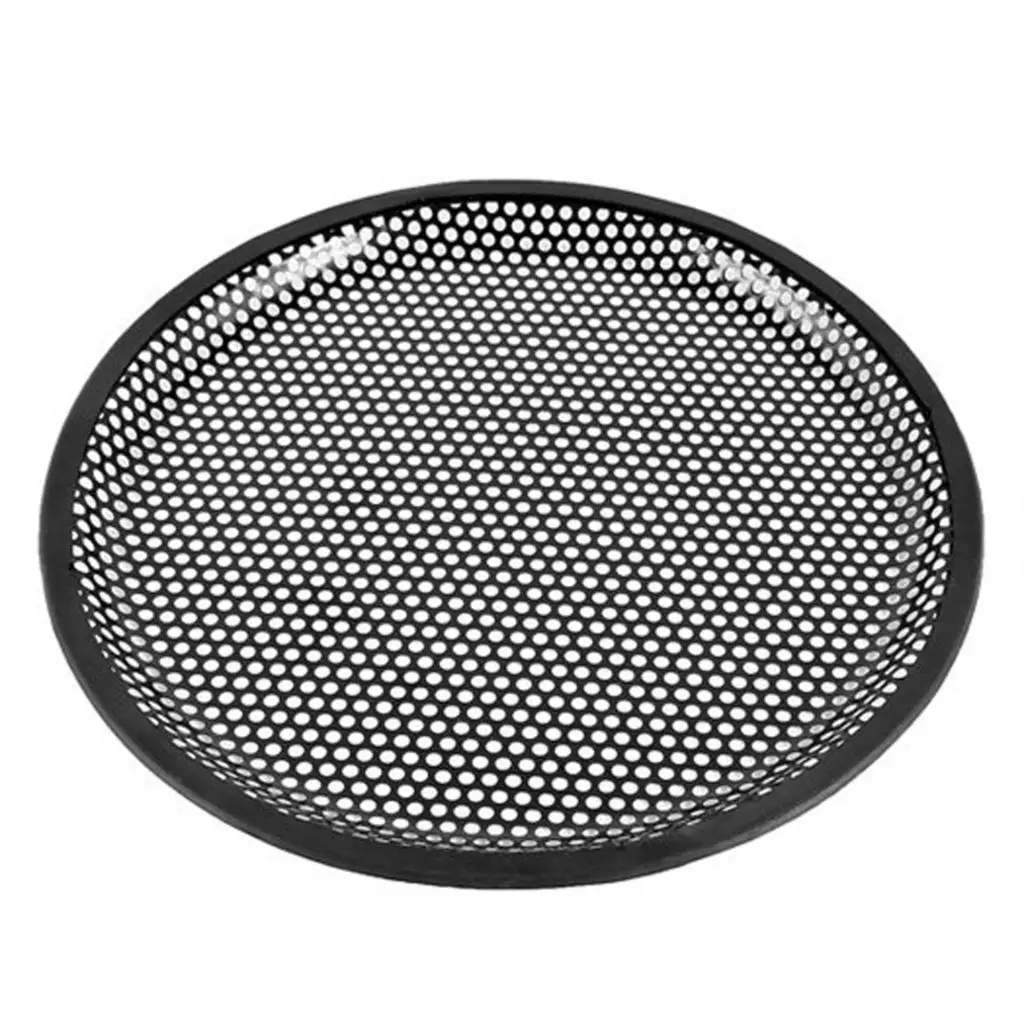 TOYL 10 Dia Metal Mesh Round Car Woofer Cover Speaker Grill Black 2 Pcs