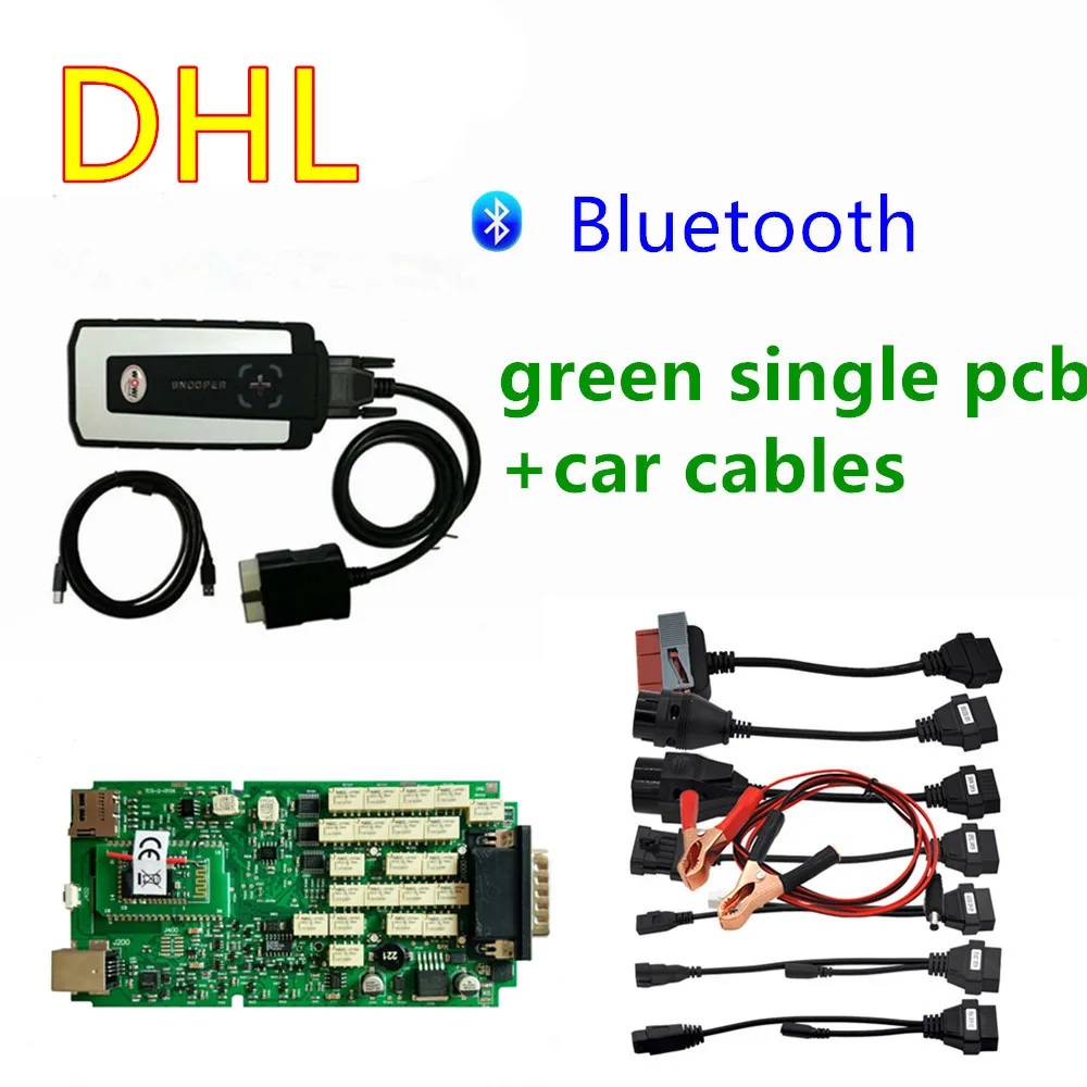 

DHL free VD DS150E CDP green single pcb with/no Bluetooth+car cable obd obd2 WOW SNOOPER 2016r0/v5.008r2 software scanner tool