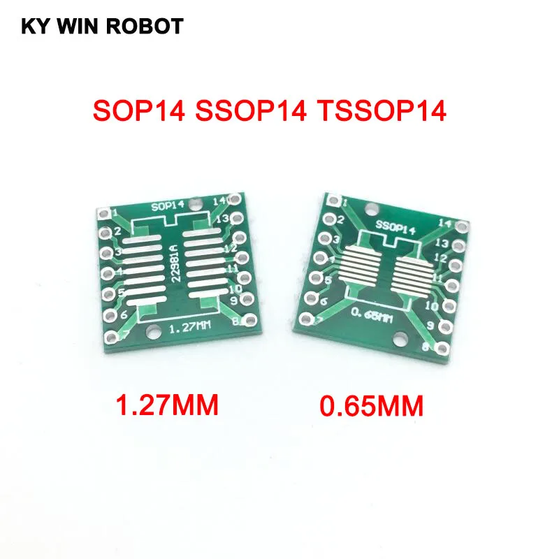 10 шт. SOP14 SSOP14 TSSOP14 к DIP14 Pinboard SMD адаптер для DIP 0 65 мм/1 27 мм до 2 54 Pin Pitch PCB плата