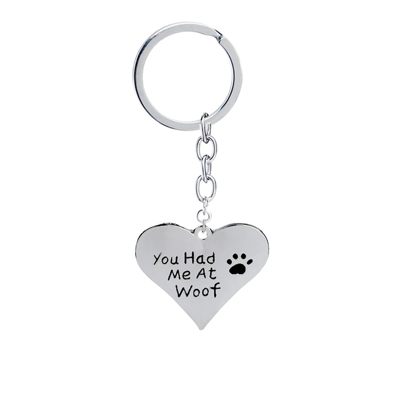 Вы были у меня в paw woof Брелки сердце Собака Кошка pet брелки для домашних животных