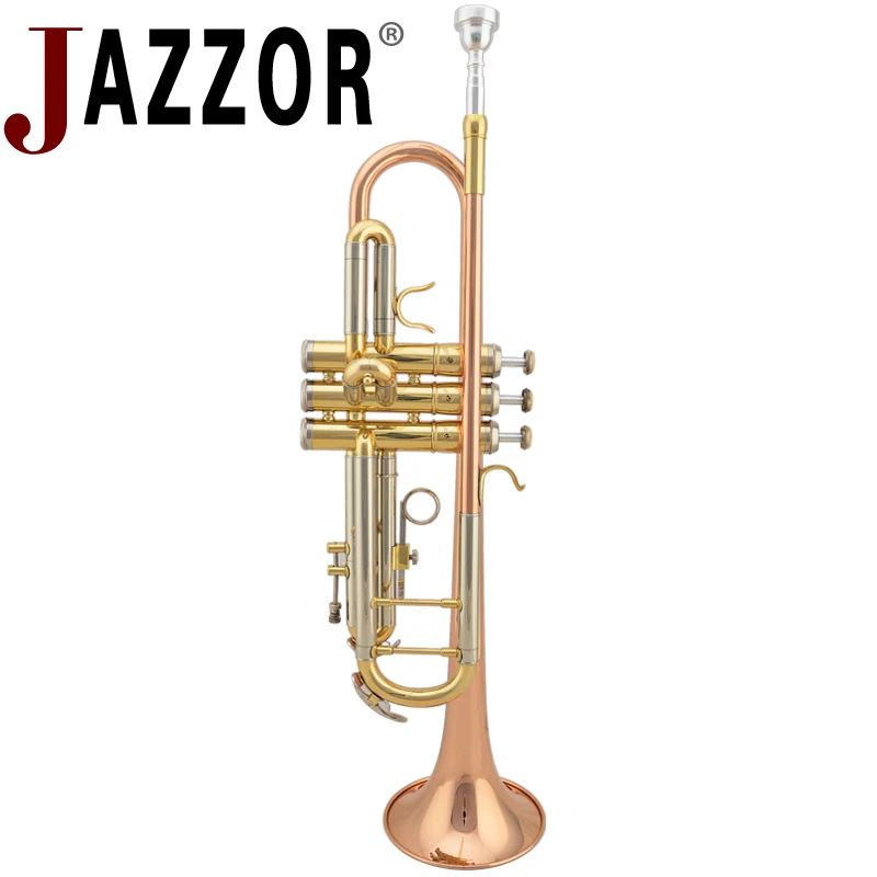JAZZOR JZTR 400 профессиональная труба B плоская Золотая лакированная латунные