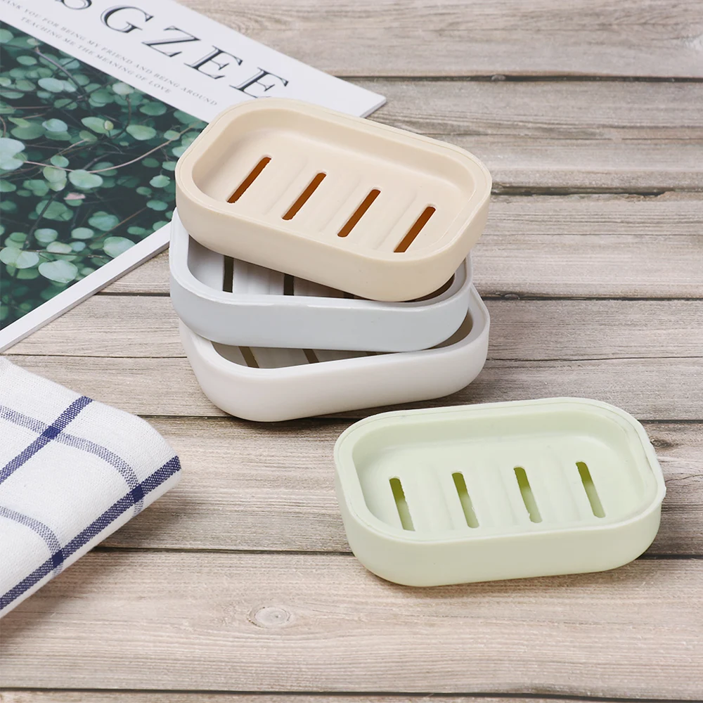 

New Bathroom Travels Carry Case Tray Drain Rack Soap Dispenser Dish Case Holder Dish Container Box Leaking Water Container