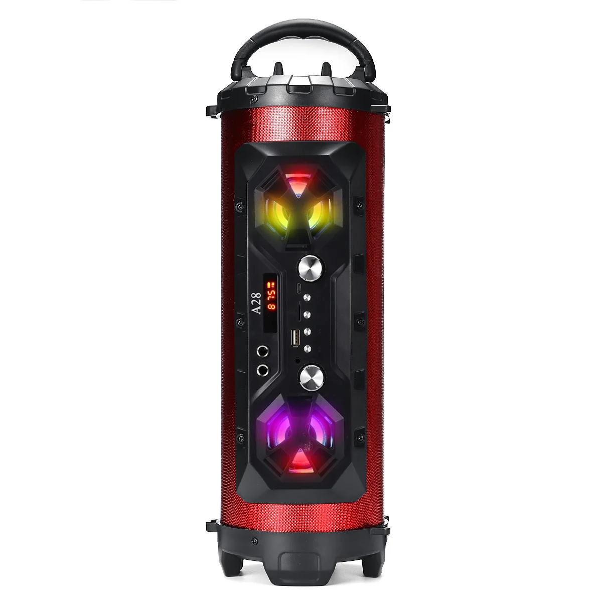 Красный Hifi стерео портативный bluetooth динамик FM радио движение KTV беспроводной объемный звук сабвуфер 20 Вт открытый динамик s TF бумбокс - Цвет: Красный
