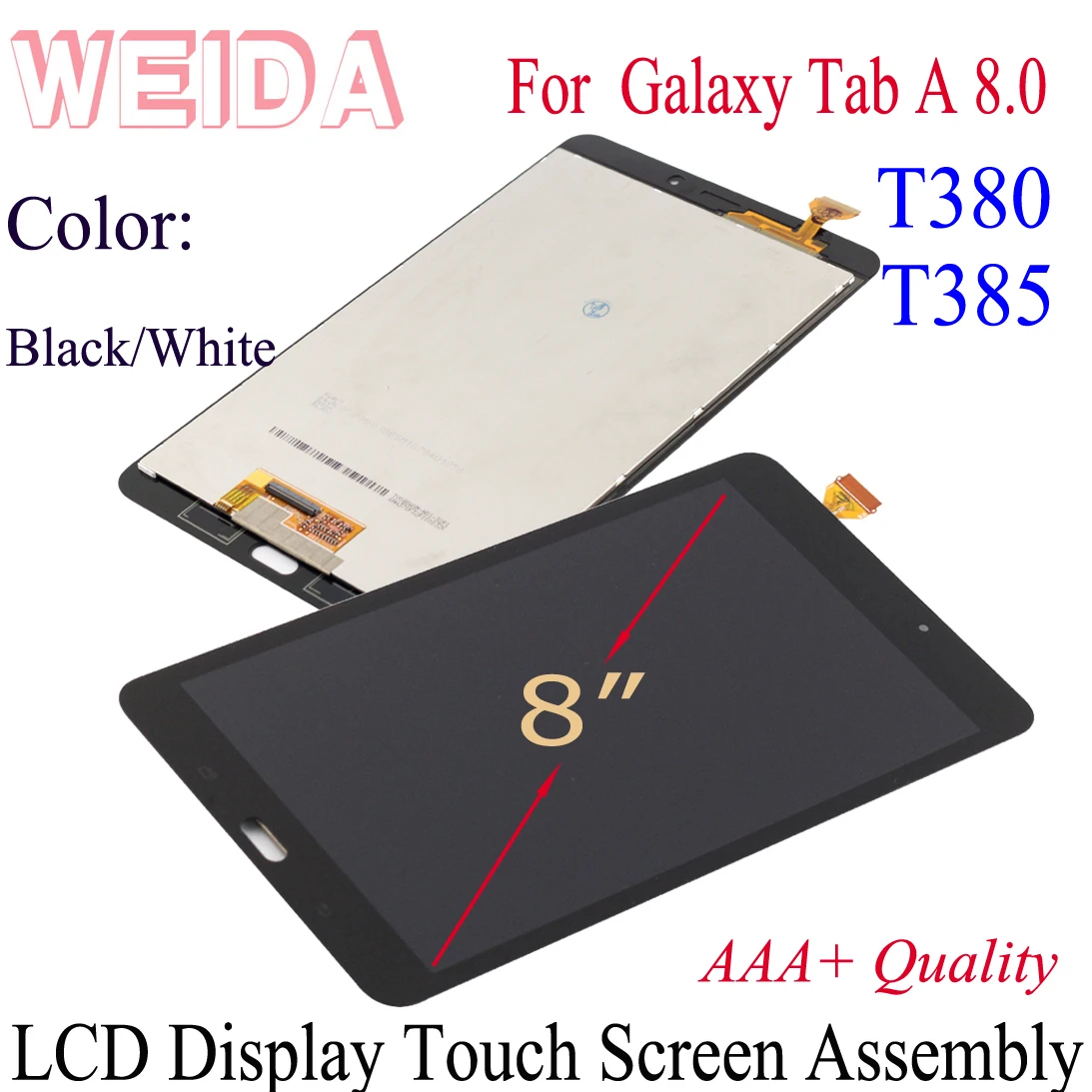 Замена ЖК-дисплея WEIDA " для samsung Galaxy Tab A 8,0 T380 T385, сенсорный экран SM T380, wifi/SM-T385, 3g