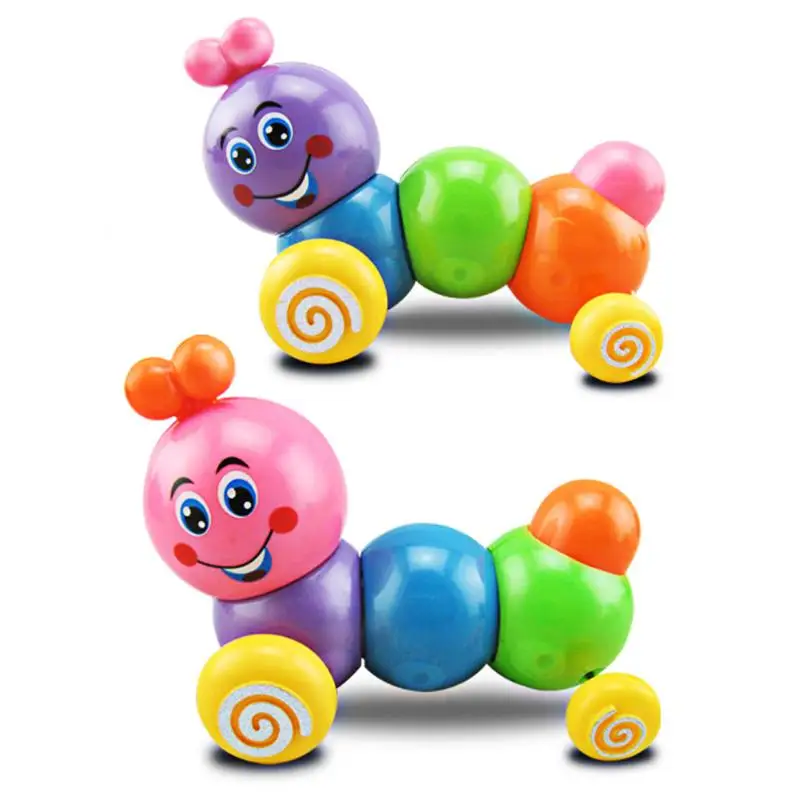 

Toys For Kids Cute Animals Colorful Caterpillar Wind-up Toys Baby Developmental Montessori Educational Learning Toy Random Color