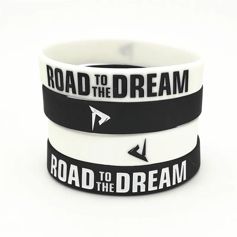 1 шт., браслеты из силиконового каучука с надписью «Road to the Dream» и надписью «Road to the Dream», резиновый браслет Wrstband, подарки SH307