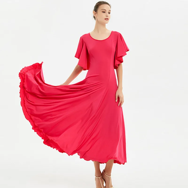 Стандартное бальное платье, стандартные танцевальные платья, светящиеся костюмы, Бальные вальсы, платье для испанского фламенко, Румба, танцевальная одежда