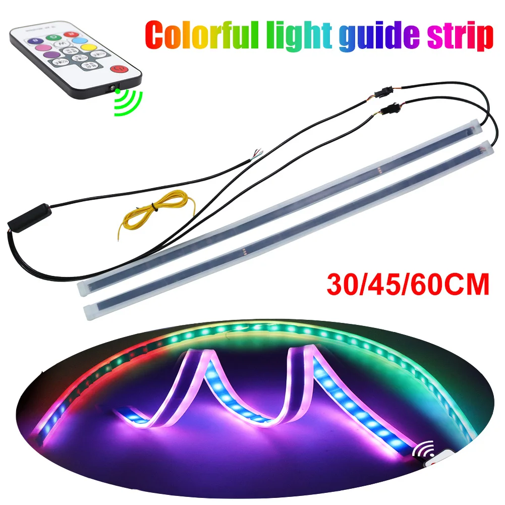 СВЕТОДИОДНЫЙ DRL Дневной светильник RGB светодиодный полосы лампы течет поворотов