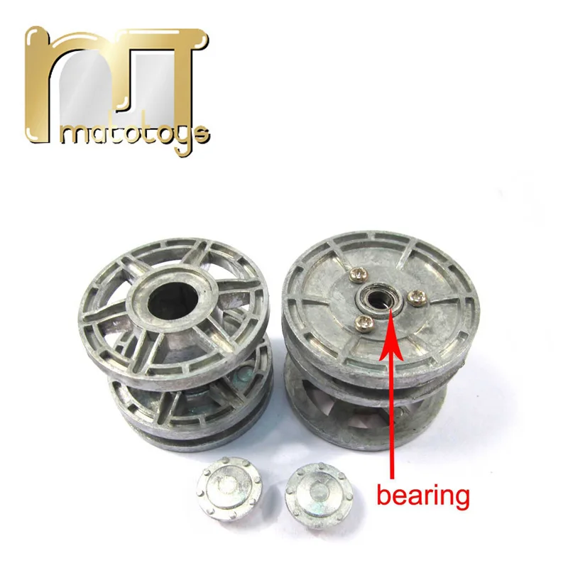 

Mato Kingtiger metal upgraded idler wheels with bearings and metal cap for 1 16 Henglong 3888-1 3888A-1 King Tiger RC tank parts