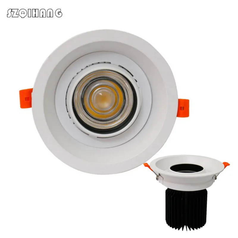 

High Quality Dimmable Anti-glare Engineering Lamp Round LED Downlight 15W COB LED Spot Lamp 220V 110V Ceiling Recessed Downlight